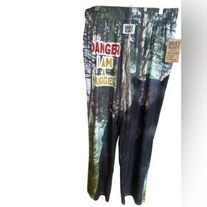 Brief Insanity Bear Print Joggers - Black and Green